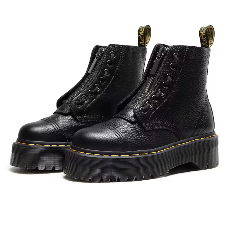 Womens Sinclair 8 Eye Leather Platform Boot