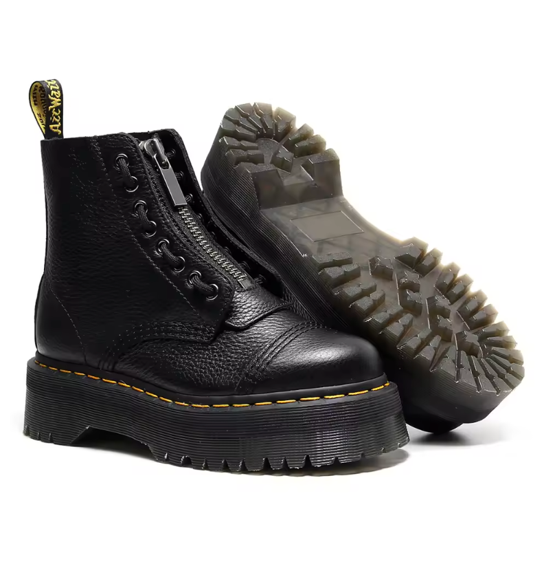 Womens Sinclair 8 Eye Leather Platform Boot